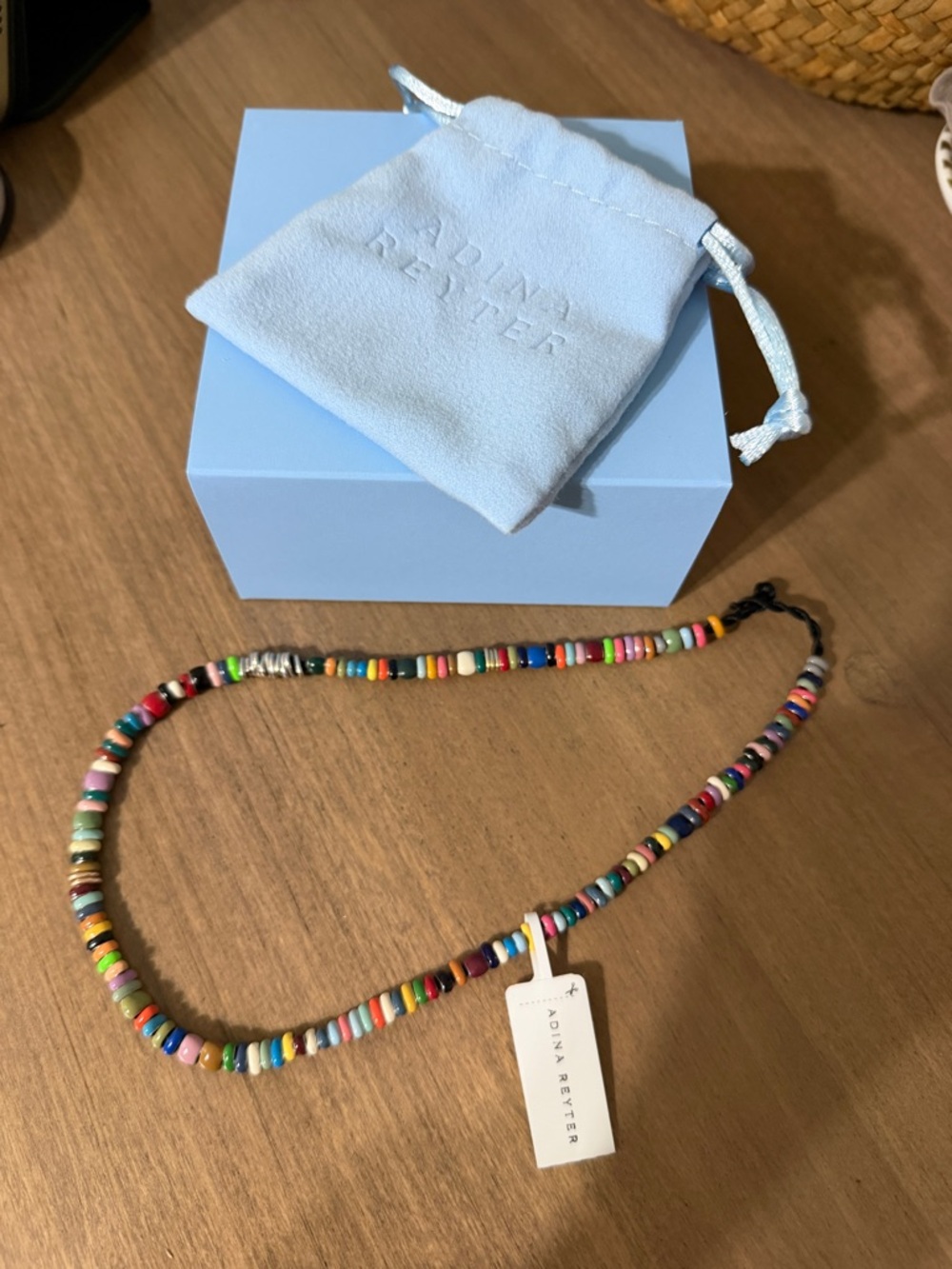 Adina Reyter Bead Party Multicolor Enamel Mini Beaded Necklace